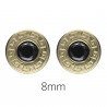Pendientes redondos oro 18K greca negro 8mm