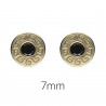 Pendientes redondos oro 18K greca negro 7mm