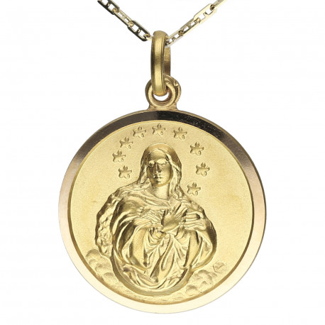 Medalla Virgen Inmaculada Oro 18K 