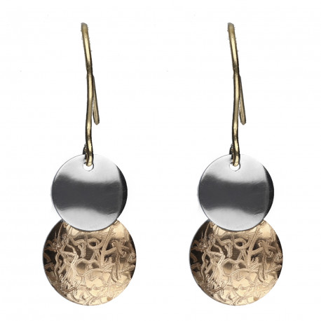 Pendientes ¨Disc¨Oro 18K