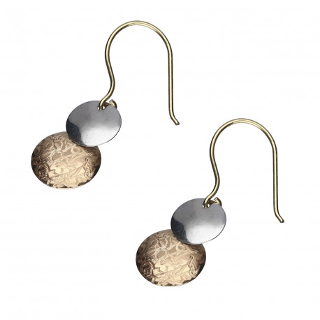 Pendientes ¨Disc¨Oro 18K