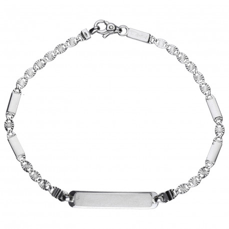 Esclava "Daniela" Oro blanco 18K