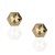 Pendientes hexágono tallados oro 18K 4mm