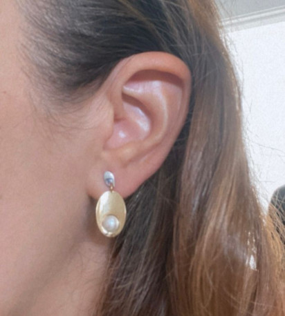 Pendientes ¨Bali¨Oro 18K perla cultivada