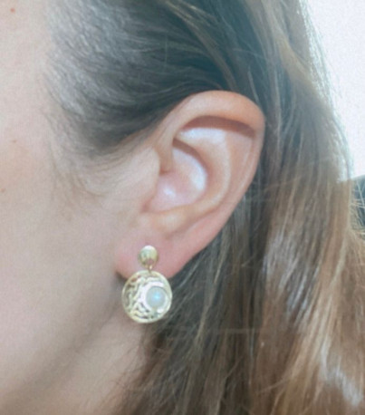 Pendientes ¨Maldivas¨Oro 18K perla cultivada