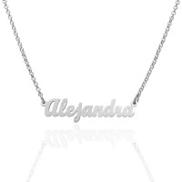 Collar nombre personalizado plata