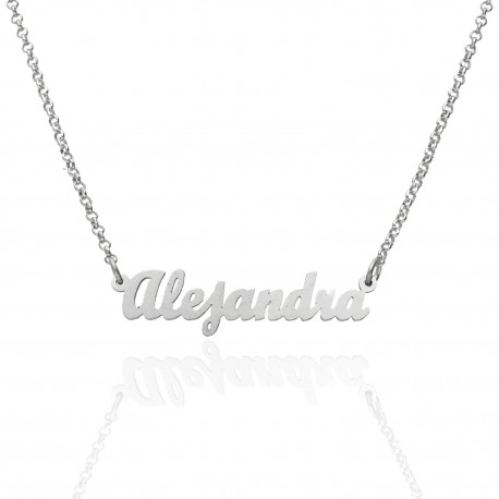 Collar nombre personalizado plata