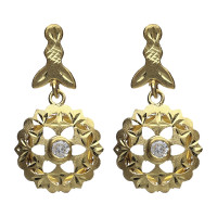 Pendientes cubanas plata chapada