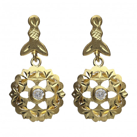 Pendientes cubanas plata chapada