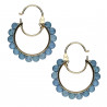 Aros oro 18k turquesas