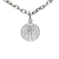 Medalla plata San Benito 11mm