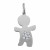 Colgante niño oro blanco 18K
