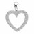 Colgante oro blanco 18K diseño corazón