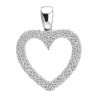 Colgante oro blanco 18K diseño corazón