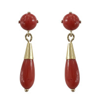 Pendientes ¨Manuela" Oro 18K coral natural