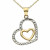 Colgante doble corazón oro 18ktes