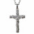 Cruz plata Cristo relieve