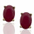 Pendientes Oro 18K rubí natural