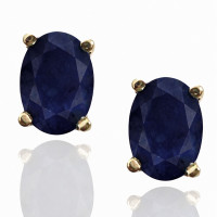 Pendientes Oro 18K zafiro natural