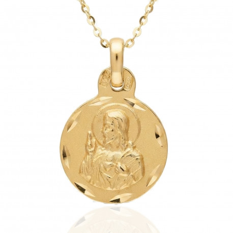 Medalla Sagrado Corazón Oro 18K 13mm