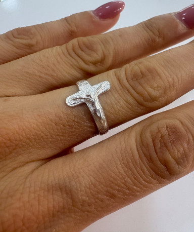 Anillo plata Cruz Cristo